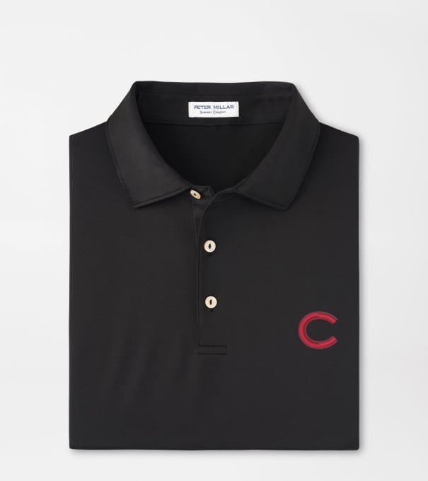Colgate Solid Performance Jersey Polo in Black