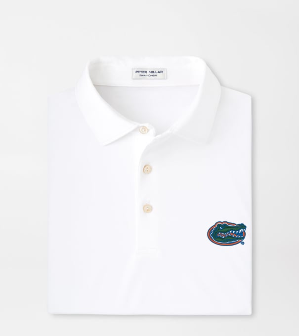 Florida Solid Performance Jersey Polo in White