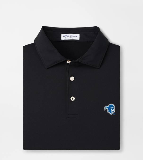 Seton Hall Solid Performance Jersey Polo in Black