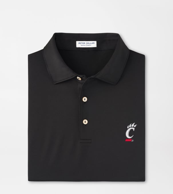 Cincinnati Solid Performance Jersey Polo in Black