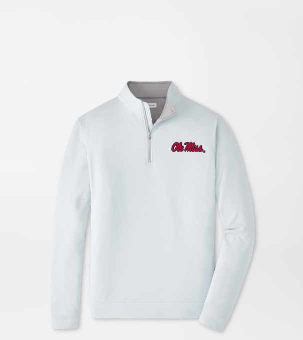 Ole Miss Perth Performance Quarter-Zip in British Grey