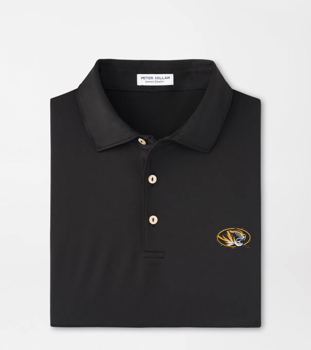 Missouri Solid Performance Jersey Polo in Black