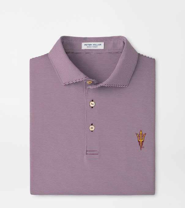Arizona State Jubilee Stripe Performance Polo in Maroon3