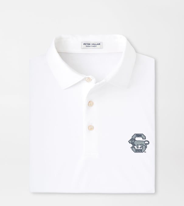 Penn State Vaut Solid Performance Jersey Polo in White