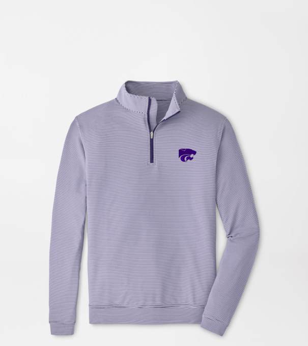 Kansas State Perth Sugar Stripe Performance Quarter-Zip in Purple2/White