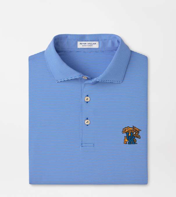 Kentucky Wildcat Jubilee Stripe Performance Polo in Blue3