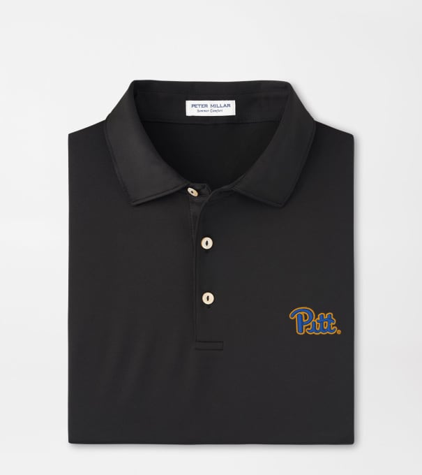 Pittsburgh Solid Performance Jersey Polo in Black