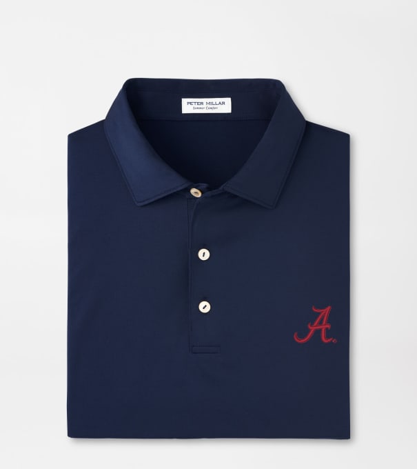 Alabama Solid Performance Jersey Polo in Navy