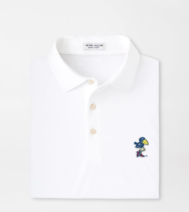 Kansas Vault Solid Performance Jersey Polo in White