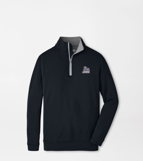 James Madison University Perth Youth Performance Quarter-Zip in Black