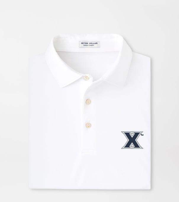 Xavier Solid Performance Jersey Polo in White