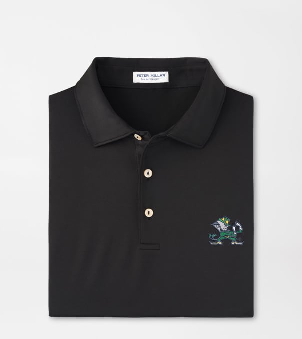 Notre Dame Fighting Irish Solid Performance Jersey Polo in Black