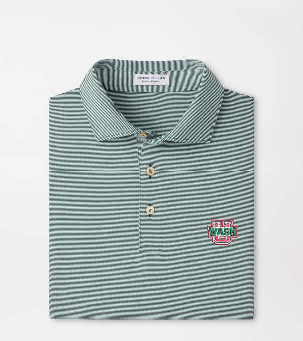 Washington St. Louis Jubilee Stripe Performance Polo in Green1