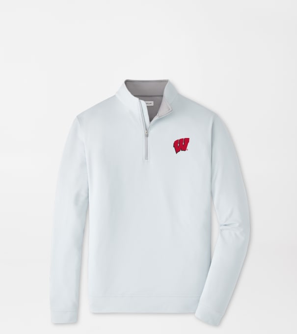 Wisconsin Perth Performance Quarter-Zip in British Grey