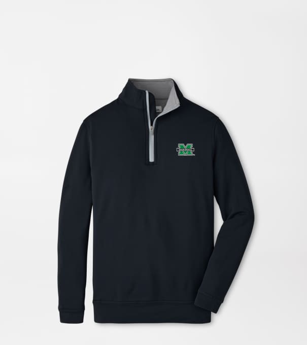 Marshall Perth Youth Performance Quarter-Zip in Black