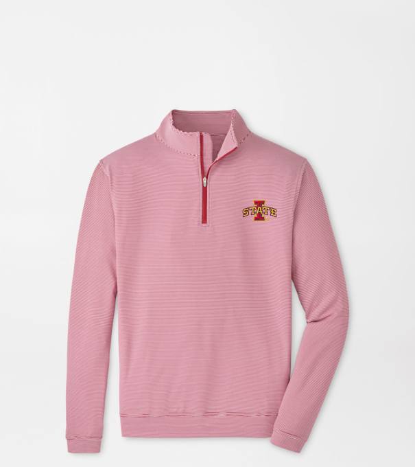 Iowa State Perth Sugar Stripe Performance Quarter-Zip in Crimson1/White