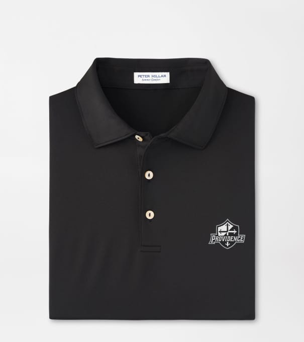 Providence Solid Performance Jersey Polo in Black