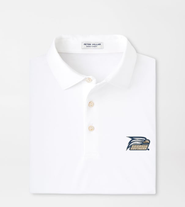 Georgia Southern Solid Performance Jersey Polo in White