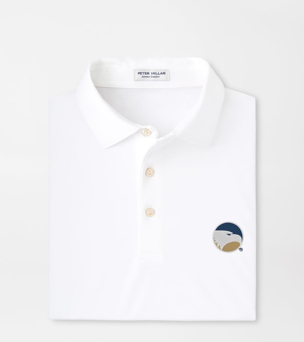 Georgia Southern Eagle Solid Performance Jersey Polo in White