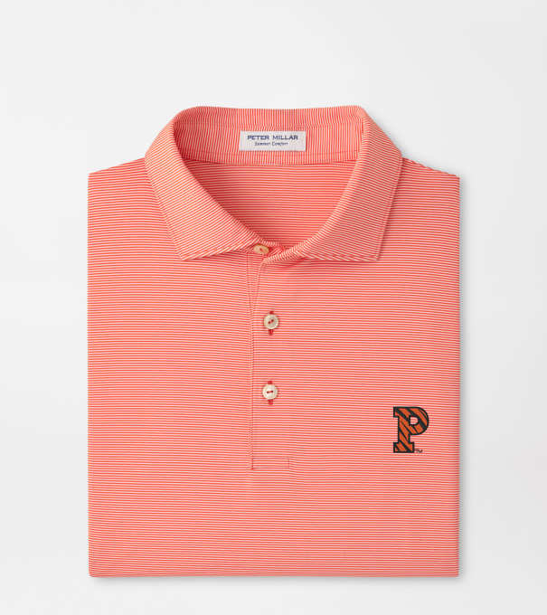 Princeton Tigers Jubilee Stripe Performance Polo in Orange6
