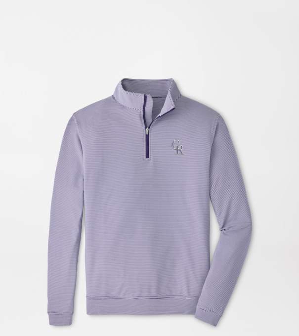 Colorado Rockies Perth Sugar Stripe Performance Quarter-Zip in Purple2/White