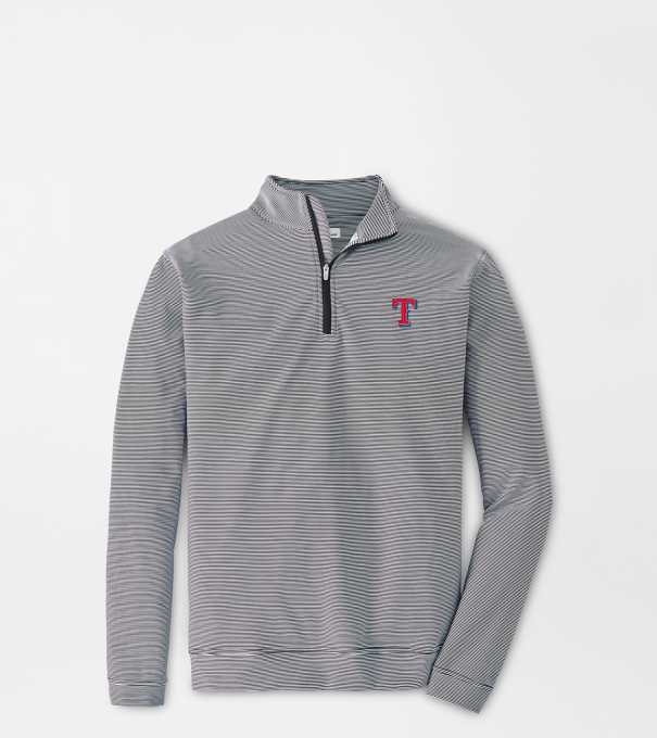 Texas Rangers Perth Sugar Stripe Performance Quarter-Zip in Black/White