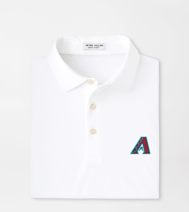 Arizona Diamondbacks Solid Performance Jersey Polo in White