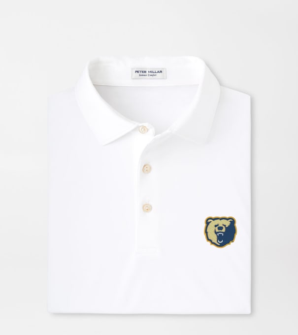Morgan State Solid Performance Jersey Polo in White