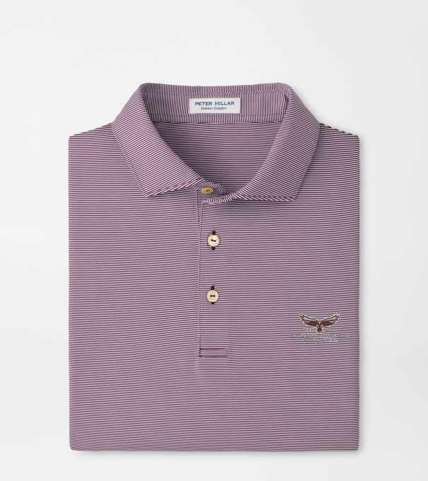 Maryland Eastern Shore Jubilee Stripe Performance Polo in Maroon3