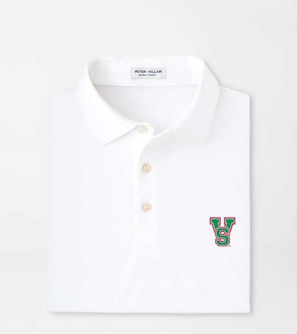 Mississippi Valley State Solid Performance Jersey Polo in White
