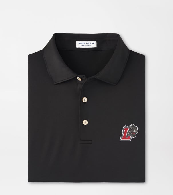 Lafayette College Solid Performance Jersey Polo in Black
