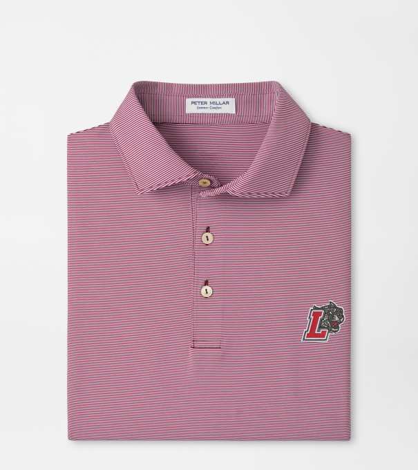 Lafayette College Jubilee Stripe Performance Polo in Maroon2