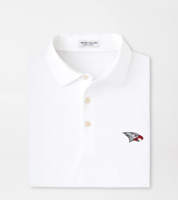 NC Central Solid Performance Jersey Polo in White