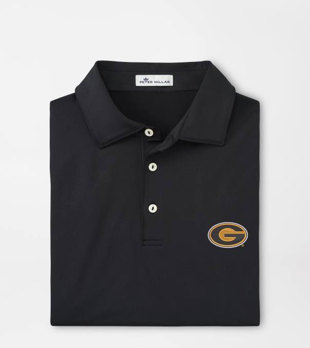 Grambling State Solid Performance Jersey Polo in Black