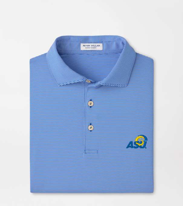 Angelo State University Jubilee Stripe Performance Polo in Blue3