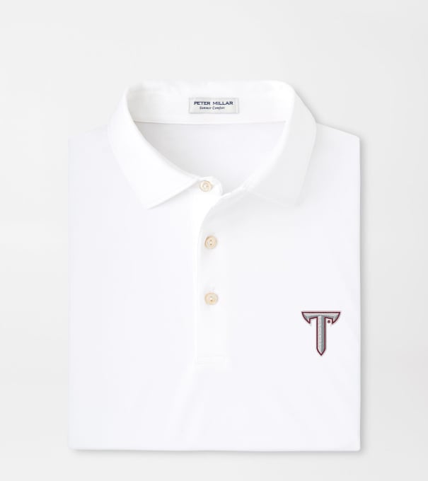 Troy Solid Performance Jersey Polo in White