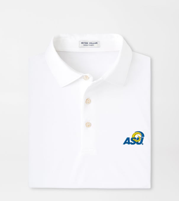 Angelo State University Solid Performance Jersey Polo in White