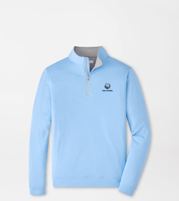 The Citadel Perth Performance Quarter-Zip in Cottage Blue