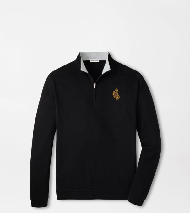 Wyoming Crown Comfort Quarter-Zip Pullover in Black