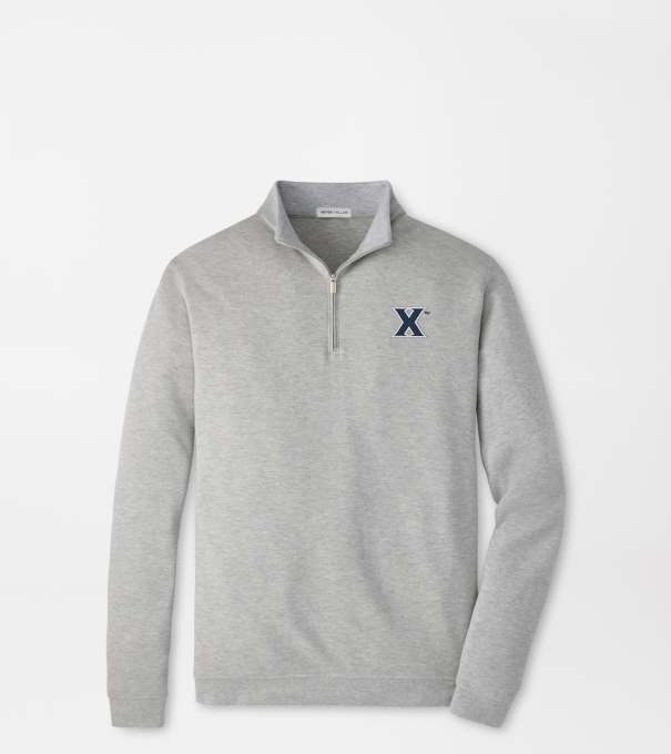 Xavier Crown Comfort Quarter-Zip Pullover in Light Grey