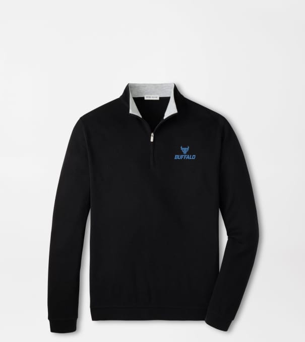University at Buffalo Crown Comfort Quarter-Zip Pullover in Black
