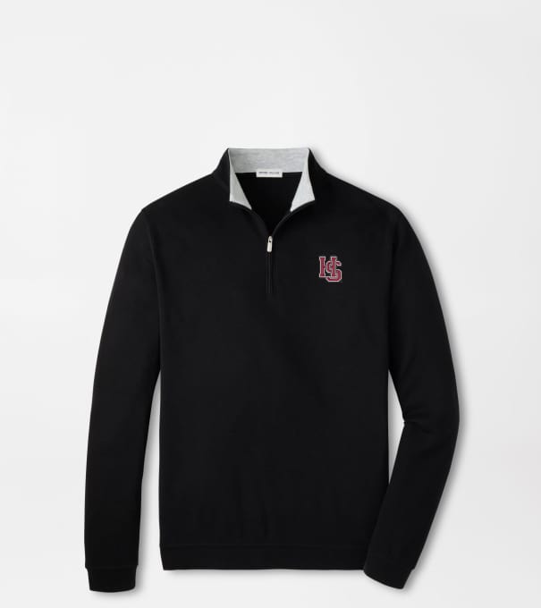 Hampden Sydney Crown Comfort Quarter-Zip Pullover in Black