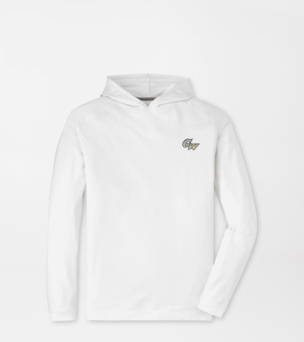 George Washington University Pine Performance Hoodie in White