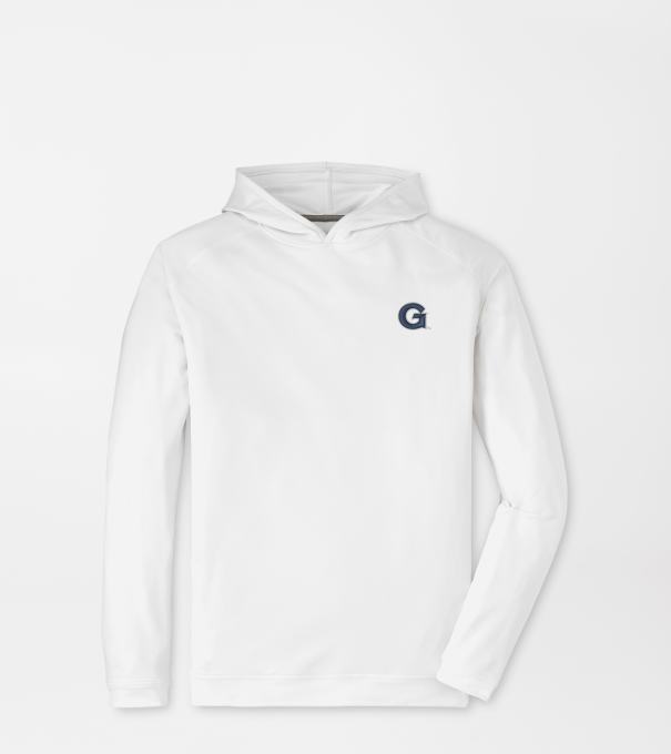 Georgetown Pine Performance Hoodie in White