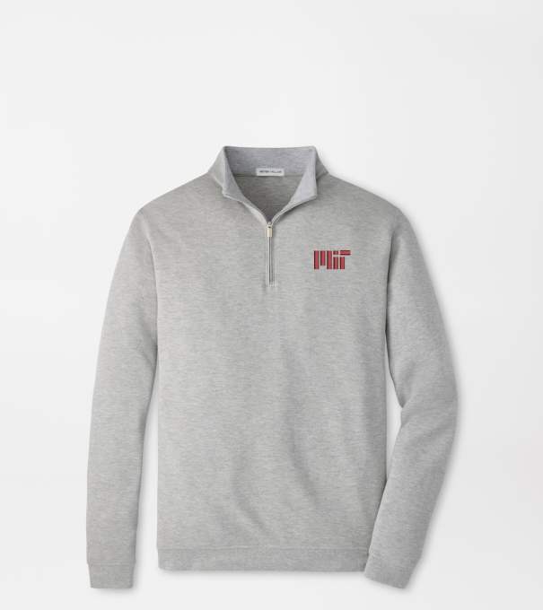 MIT Crown Comfort Quarter-Zip Pullover in Light Grey