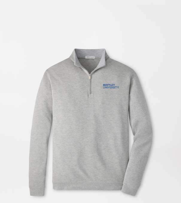 Bentley Crown Comfort Quarter-Zip Pullover in Light Grey