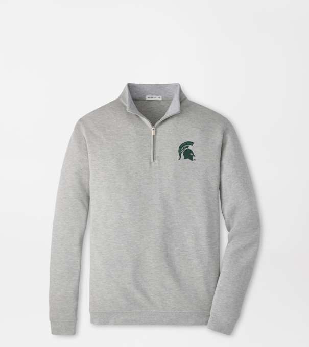 Michigan State Spartans Crown Comfort Pullover in Light Grey