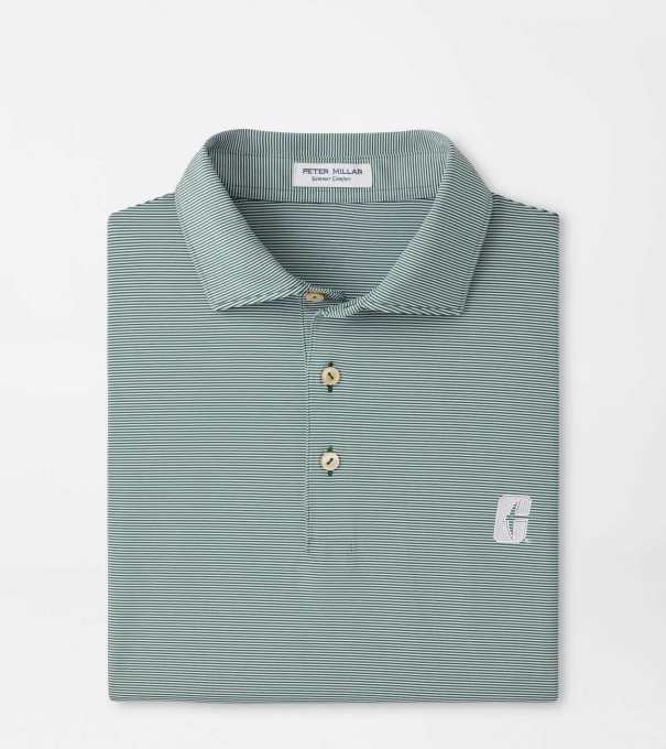 UNC Charlotte Jubilee Stripe Performance Polo in Green1
