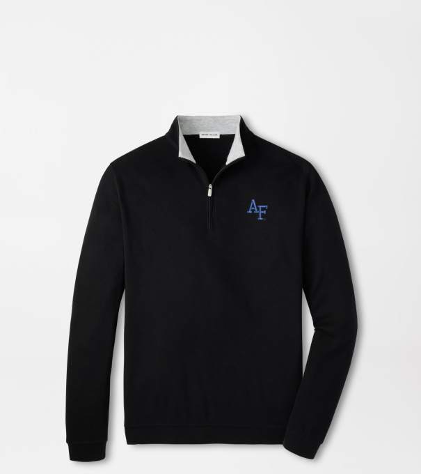 Air Force Academy Crown Comfort Quarter-Zip Pullover in Black