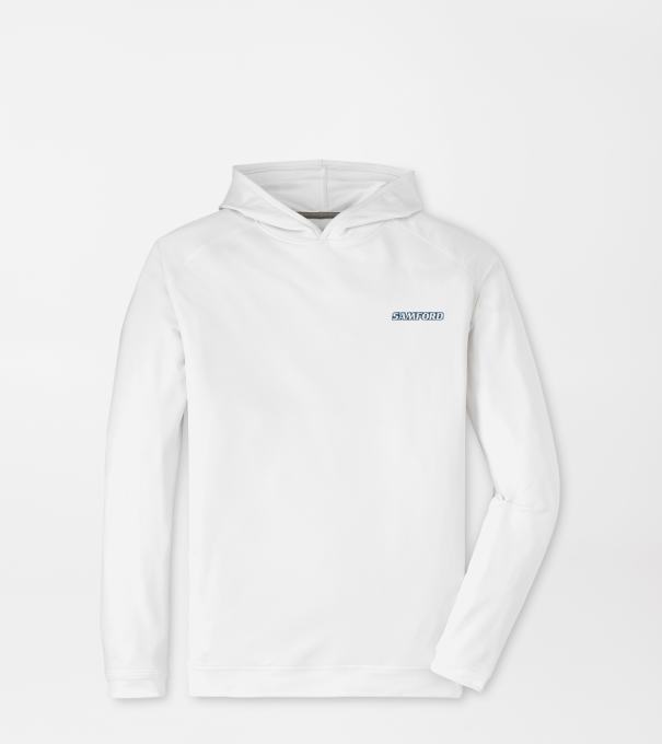 Samford Pine Performance Hoodie in White